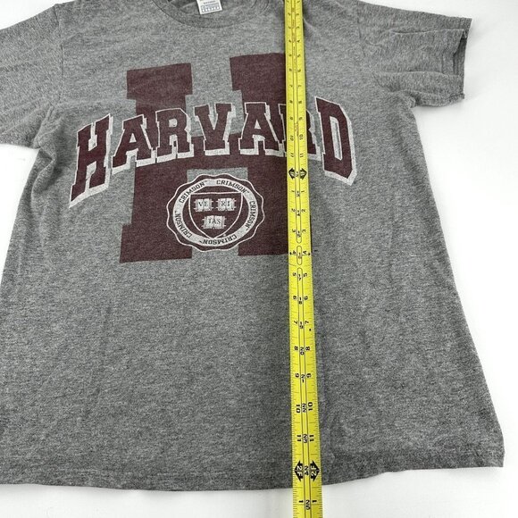 Harvard Gray Short Sleeve Crew Neck T-Shirt  Cotton Blend Size Small - Picture 5 of 9